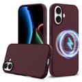 iPhone 17 Liquid Silicone Case - MagSafe Compatible - Wine Red