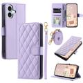 iPhone 17 Luxury Quilted Wallet Case - Purple
