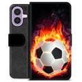 iPhone 17 Premium Wallet Case - Football Flame