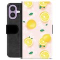 iPhone 17 Premium Wallet Case - Lemon Pattern