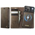 iPhone 17 Pro Caseme C49 2-in-1 Detachable Wallet Case - MagSafe Compatible, RFID - Coffee