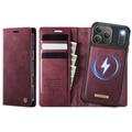 iPhone 17 Pro Caseme C49 2-in-1 Detachable Wallet Case - MagSafe Compatible, RFID - Red