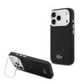iPhone 17 Pro Lacoste Iconic Petit Pique Camera Stand Case - MagSafe Compatible - Black