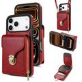 iPhone 17 Pro Max All-in-One Case with Wallet & Strap - Red