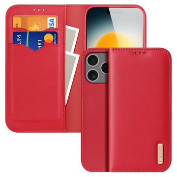 iPhone 17 Pro Max Dux Ducis Hivo Wallet Leather Case - Red