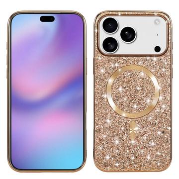 iPhone 17 Pro Max Electroplated Glitter Case - MagSafe Compatible - Rose Gold