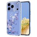 iPhone 17 Pro Max Floral Pattern TPU Case - Purple