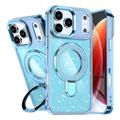 iPhone 17 Pro Max Glitter Hybrid Case with Kickstand - MagSafe Compatible - Blue