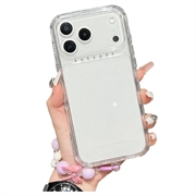 iPhone 17 Pro Max Glitter Shockproof Hybrid Case with Wrist Strap