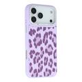 iPhone 17 Pro Max Jaucase Leopard Print Magnetic Hybrid Case - Purple