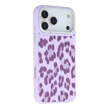 iPhone 17 Pro Max Jaucase Leopard Print Magnetic Hybrid Case - Purple