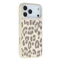 iPhone 17 Pro Max Jaucase Leopard Print Magnetic Hybrid Case - White