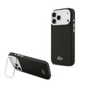 iPhone 17 Pro Max Lacoste Iconic Petit Pique Camera Stand Case - MagSafe Compatible - Black
