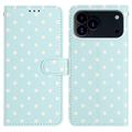 iPhone 17 Pro Max Polka Dot Pattern Wallet Case - Blue