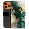 iPhone 17 Pro Max Premium Wallet Case - Jade Marble