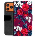iPhone 17 Pro Max Premium Wallet Case - Vintage Flowers