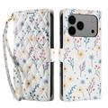 iPhone 17 Pro Max Rhombic Floral Wallet Case