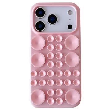 iPhone 17 Pro Max Silicone Case with Suction Cup - Pink