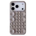 iPhone 17 Pro Max Silicone Case with Suction Cup - Titanium Grey