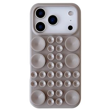 iPhone 17 Pro Max Silicone Case with Suction Cup - Titanium Grey