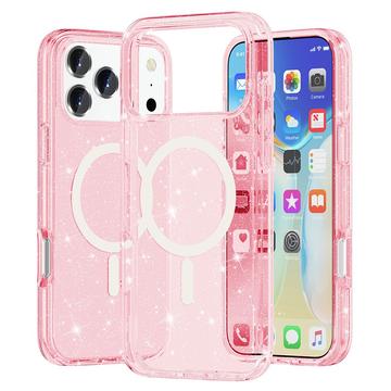 iPhone 17 Pro Max Stylish Glitter Series Hybrid Case - MagSafe Compatible
