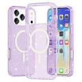 iPhone 17 Pro Max Stylish Glitter Series Hybrid Case - MagSafe Compatible - Purple