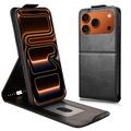 iPhone 17 Pro Max Vertical Flip Case with Stand - Black