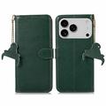 iPhone 17 Pro Max Wallet Leather Case with RFID - Green