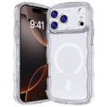 iPhone 17 Pro Max Wave-Edge Laser Glitter MagSafe Case - Clear