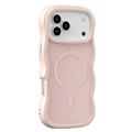 iPhone 17 Pro Max Wave-Edge Magnetic Hybrid Case - Pink