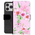 iPhone 17 Pro Premium Wallet Case - Watercolor Flowers