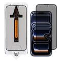 iPhone 17 Pro Privacy Tempered Glass Screen Protector with Installation Tool - 9H - Black Edge