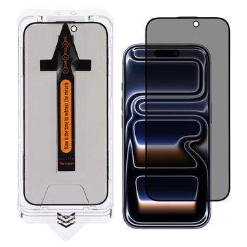 iPhone 17 Pro Privacy Tempered Glass Screen Protector with Installation Tool - 9H - Black Edge