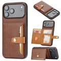 iPhone 17 Pro Retro Style Case with Wallet - Brown
