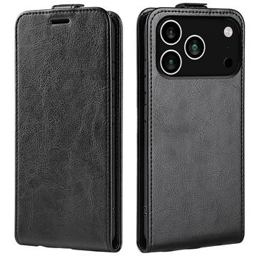 iPhone 17 Pro Vertical Flip Case with Card Slot - Black