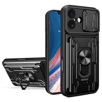 iPhone 17 Rotary Ring Hybrid Case with Camera Shield