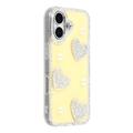 iPhone 17 Sparkling Love and Pearl Hybrid Case - Yellow