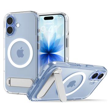 iPhone 17 Spigen Ultra Hybrid S Mag MagSafe Case with Kickstand - White / Clear