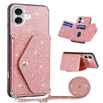 iPhone 17 Stardust Case with Card Holder - Pink