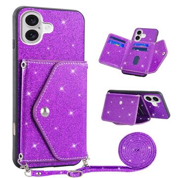 iPhone 17 Stardust Case with Card Holder - Purple