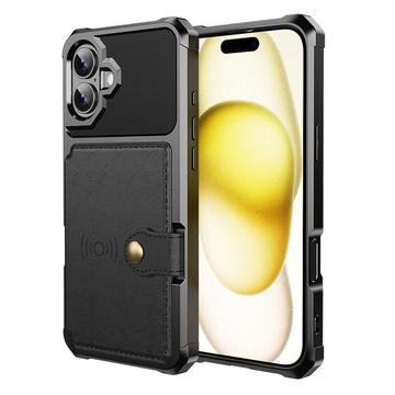 iPhone 17 TPU Case with Card Holder - Black