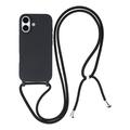 iPhone 17 TPU Case with Lanyard - Black