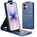 iPhone 17 Vertical Flip Case with Stand - Dark Blue