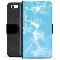 iPhone 5/5S/SE Premium Wallet Case - Blue Marble