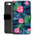 iPhone 5/5S/SE Premium Wallet Case - Tropical Flower