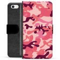 iPhone 5/5S/SE Premium Wallet Case - Pink Camouflage