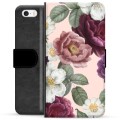 iPhone 5/5S/SE Premium Wallet Case - Romantic Flowers
