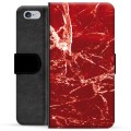 iPhone 6 Plus / 6S Plus Premium Wallet Case - Red Marble