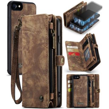 iPhone 7/8/SE (2020)/SE (2022) Caseme 008 2-in-1 Multifunctional Wallet Case - Brown