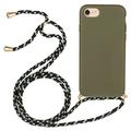 iPhone 7/8/SE (2020)/SE (2022) TPU Case with Lanyard - Army Green